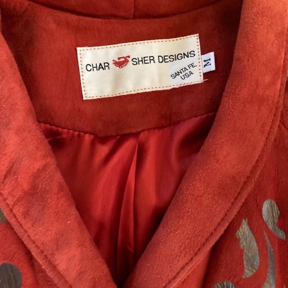 Vintage Char Sher suede fringed lined jacket - Picture 3 of 9